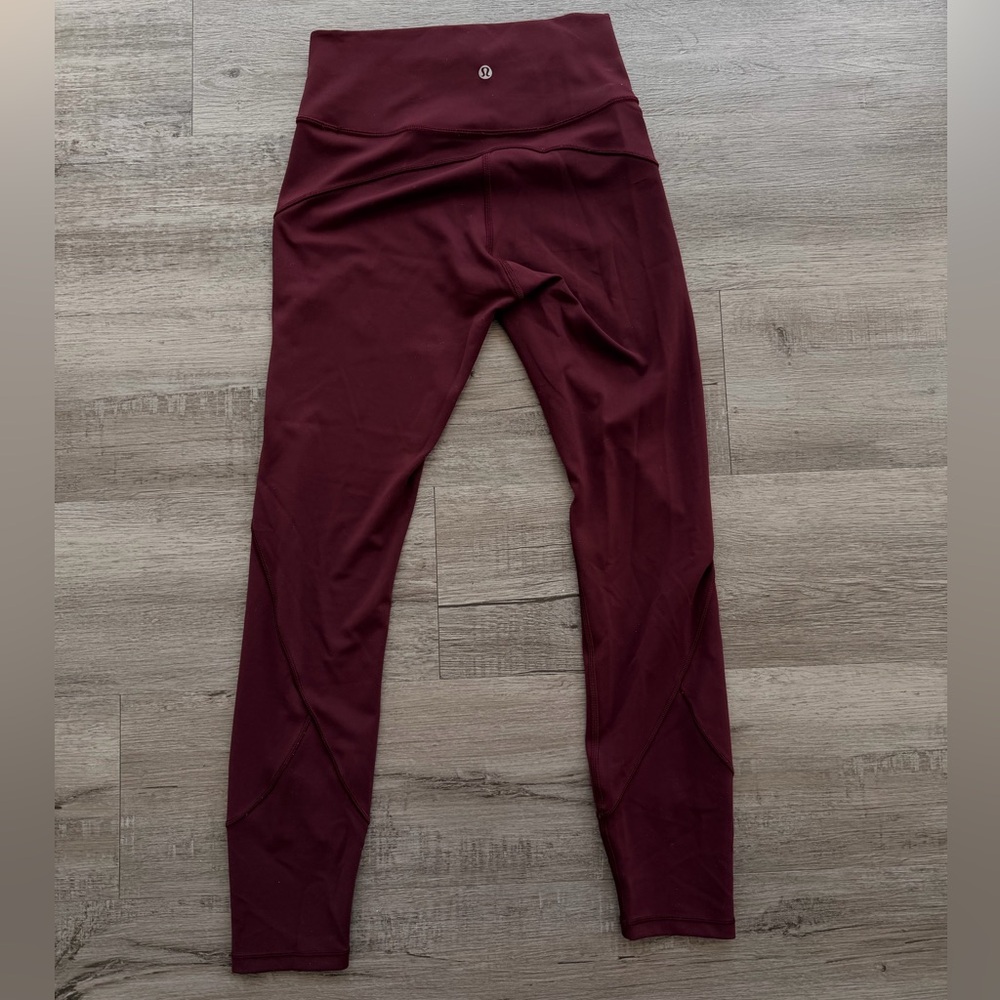Lululemon In Movement 7/8 Tight Everlux 25" Garnet - Picture 4 of 7